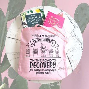 Plantaholic Canvas Tote - Pink